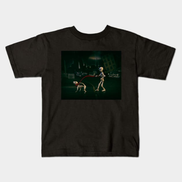 The Dog Walker Kids T-Shirt by LozMac